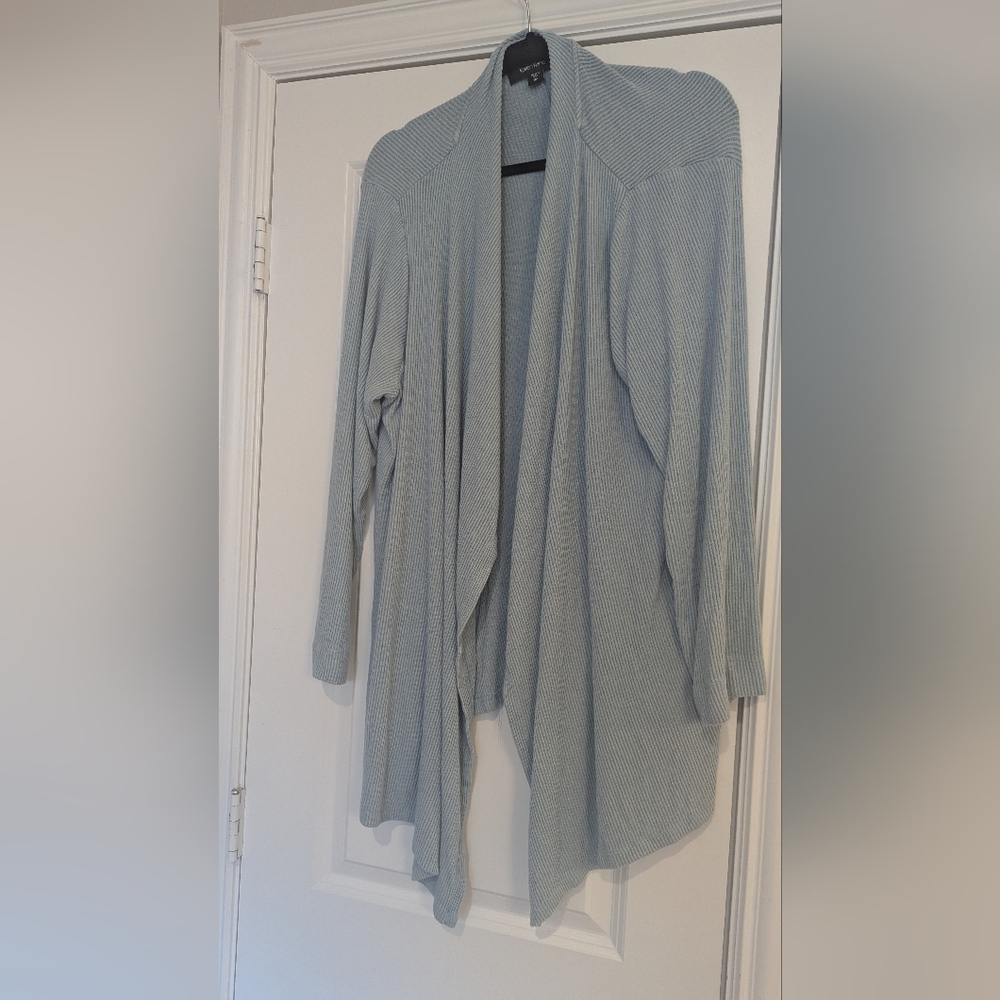 Karen Kane Soft Gray Draped Cardigan